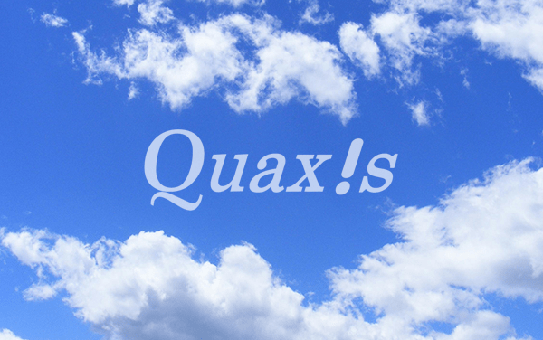 青空に浮かぶQuaxisロゴ画像